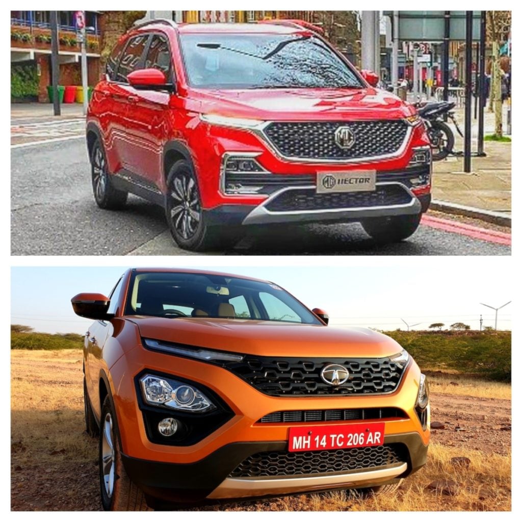 MG Hector vs Tata Harrier