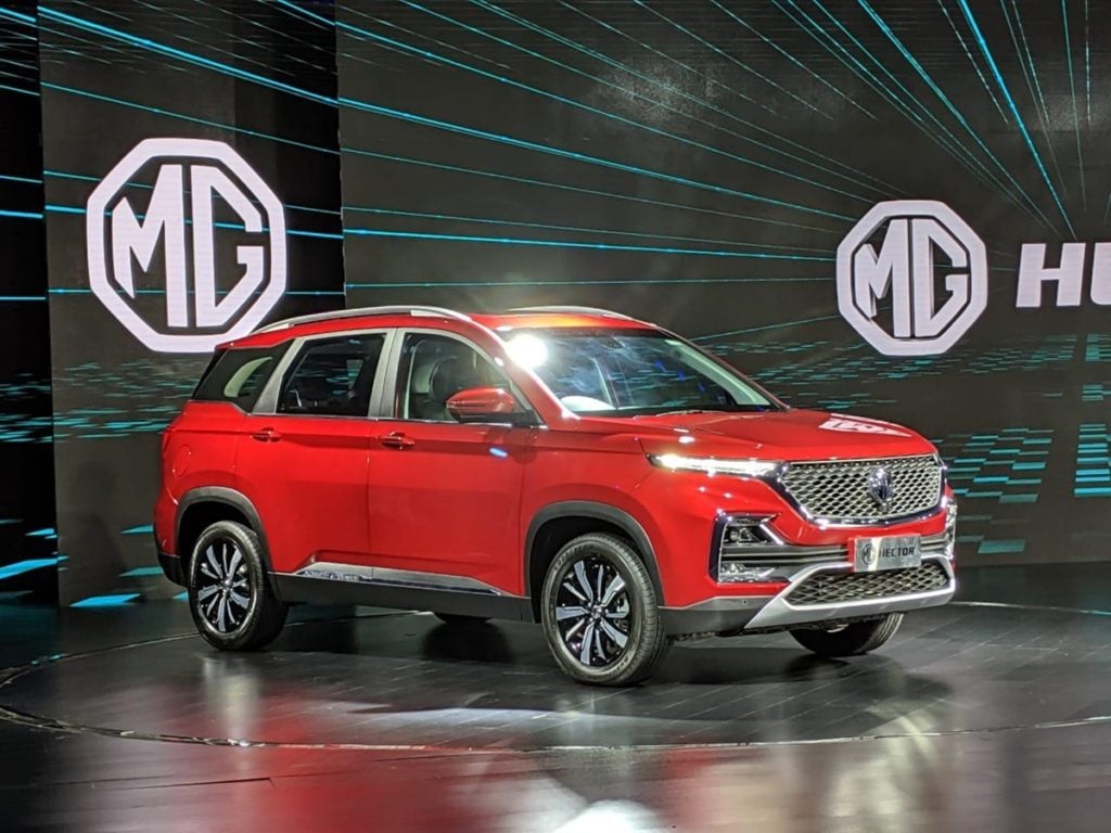 MG Hector at its launch in Mumbai