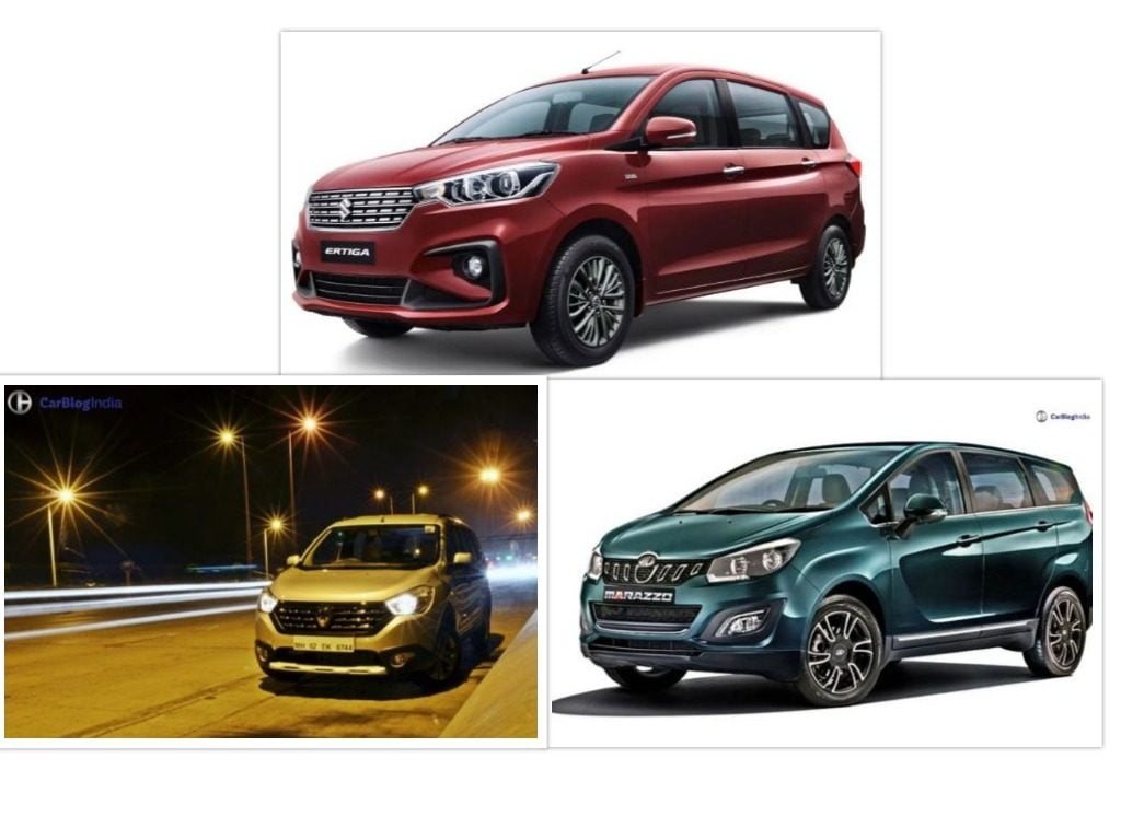 Maruti Ertiga Vs Mahindra Marazzo Vs Renault Lodgy