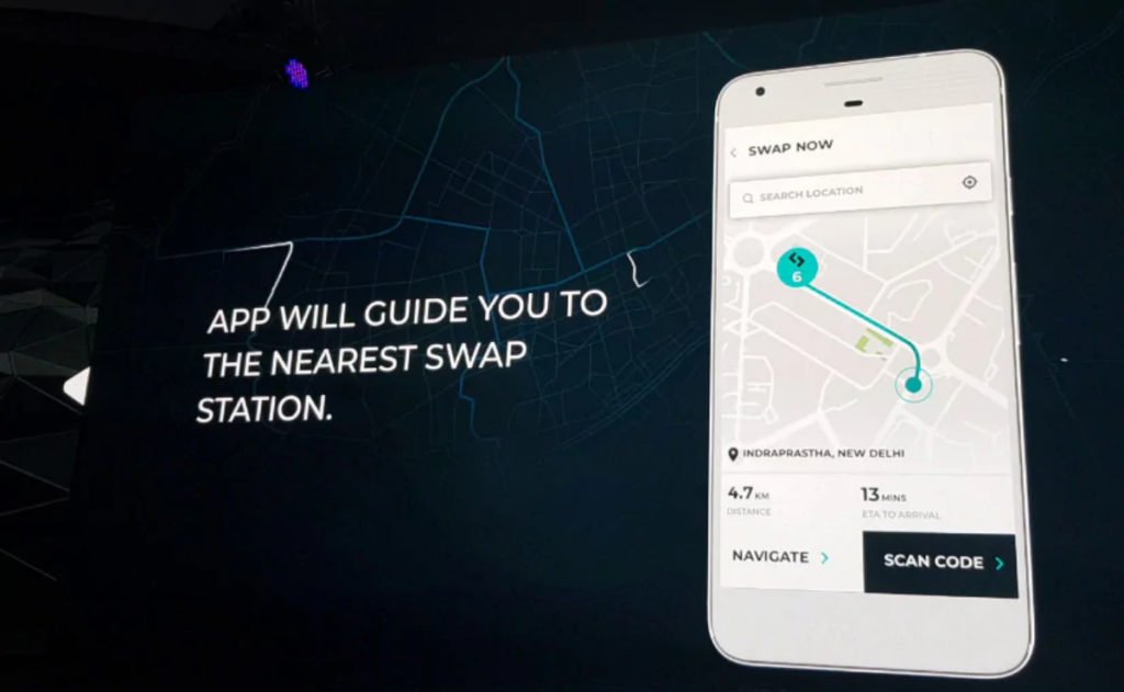 The Revolt App will also help you locate nearest swap stations