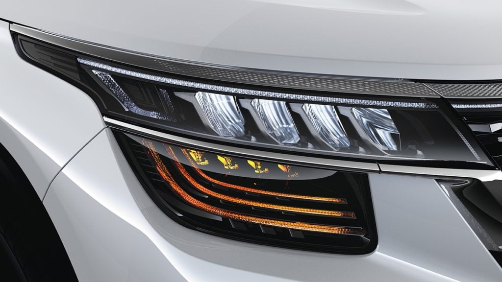 Beautiful detailing on the headlights of the Kia Seltos