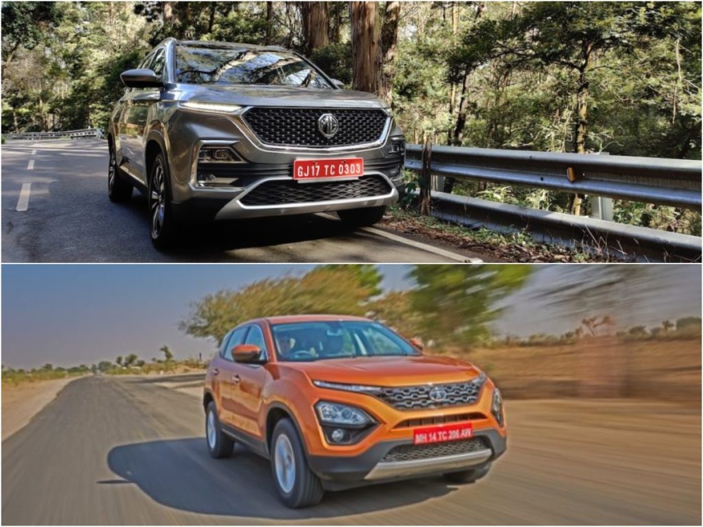 MG Hector vs Tata Harrier image