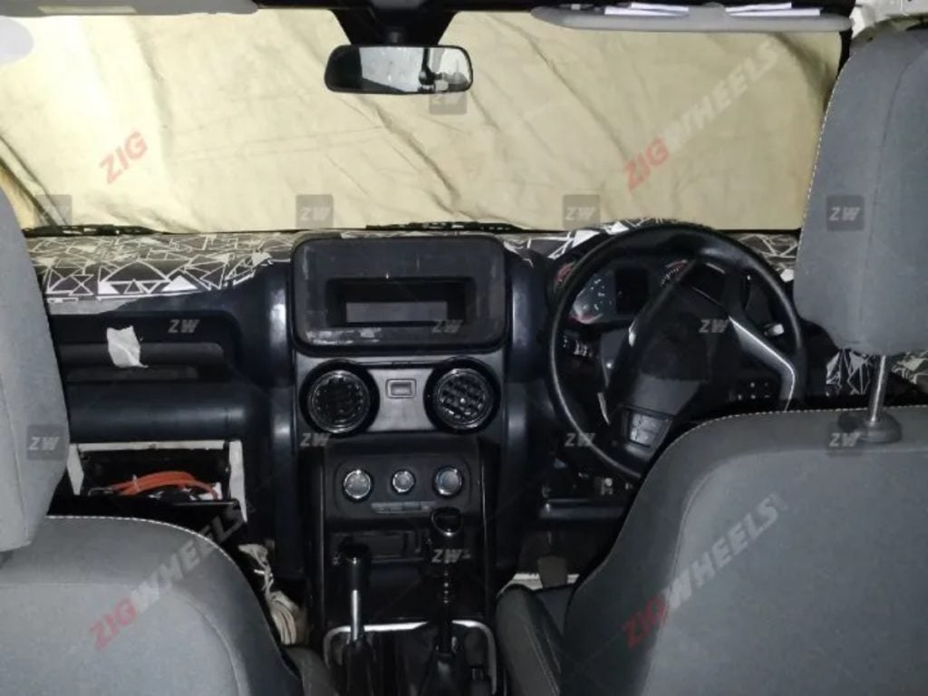  Next-gen Mahindra Thar interiors spied﻿