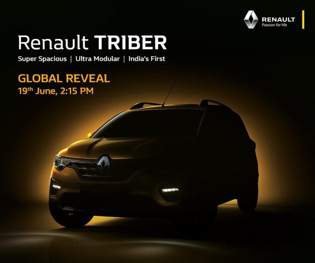 Renault Triber teased yesterday