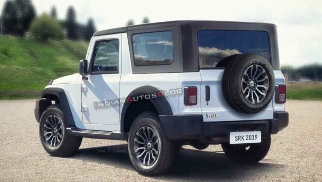 2020 Mahindra Thar rendered image