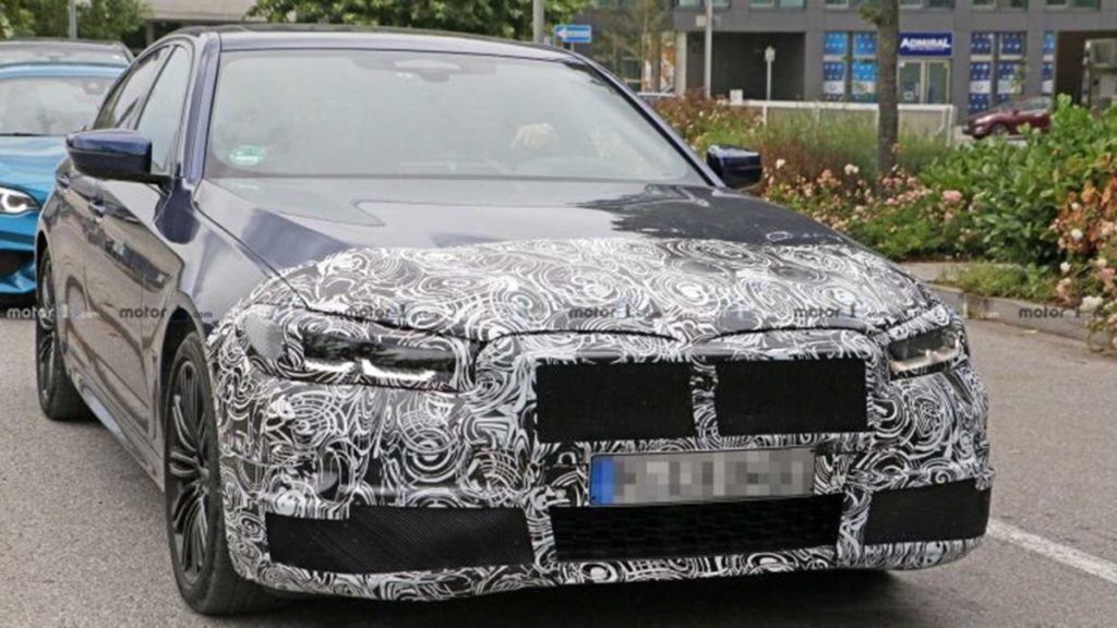 BMW 5 series facelift spied testing internationally
