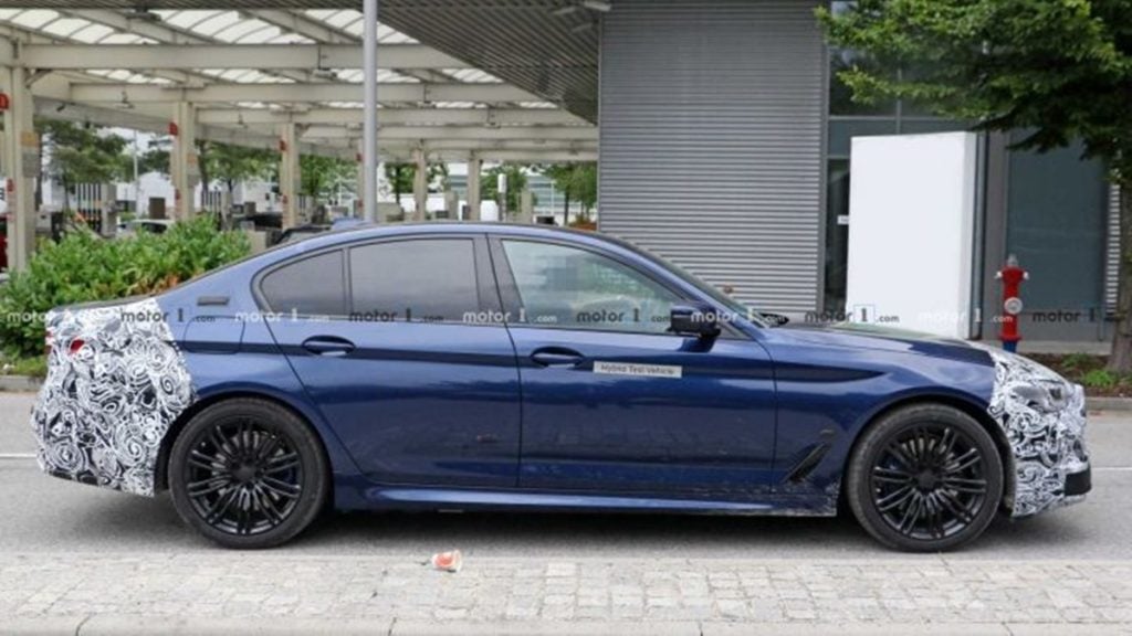 Side profile of the new BMW 5 series