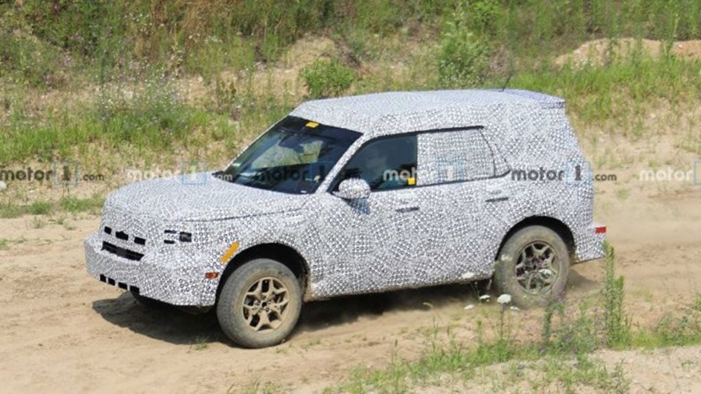 The baby Bronco has been spied testing off-road for the first time. 