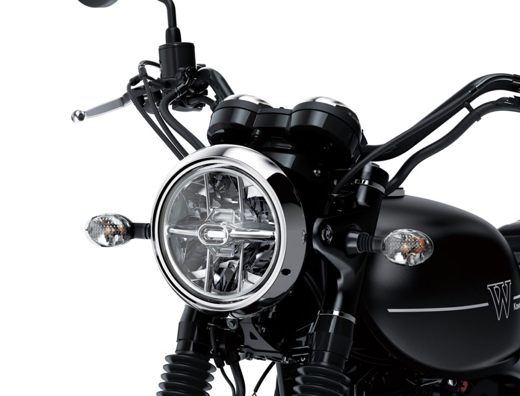 The Kawasaki W800 Street gets LED headlamps