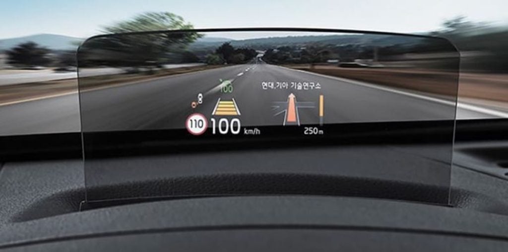 Head's up display in the Kia Seltos Interiors