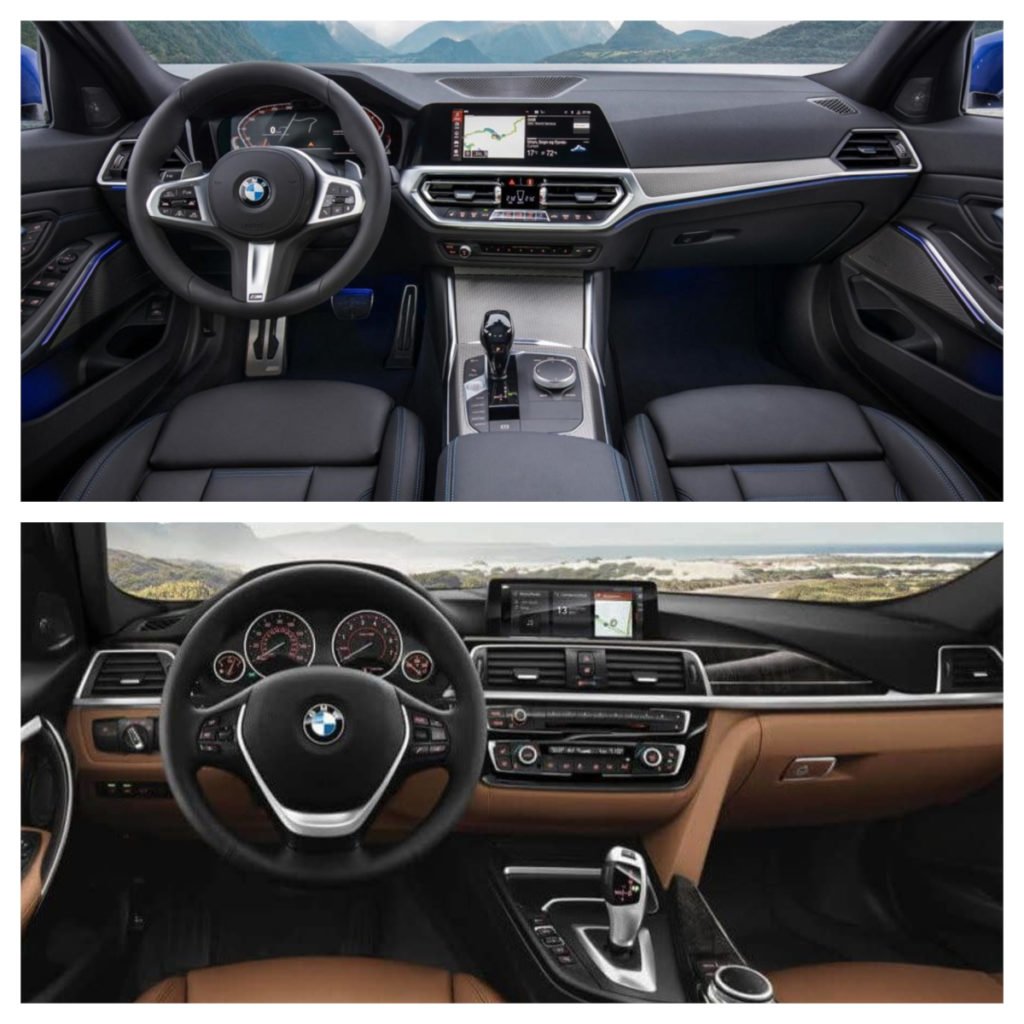 BMW 3-Series Interior design - old vs new 