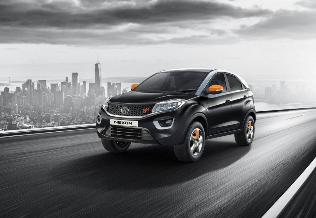 The Tata Nexon KRAZ edition gets several tangerine highlights on the exteriors and the interiors