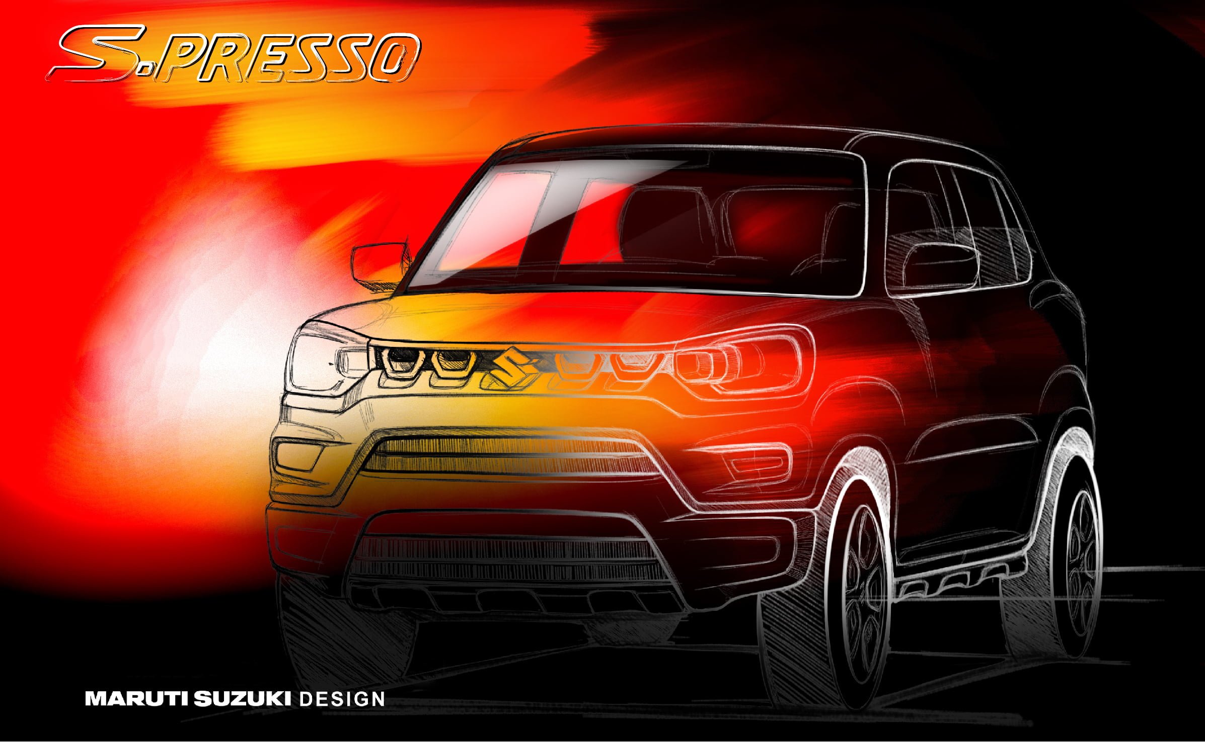 Maruti S.Presso Sketches