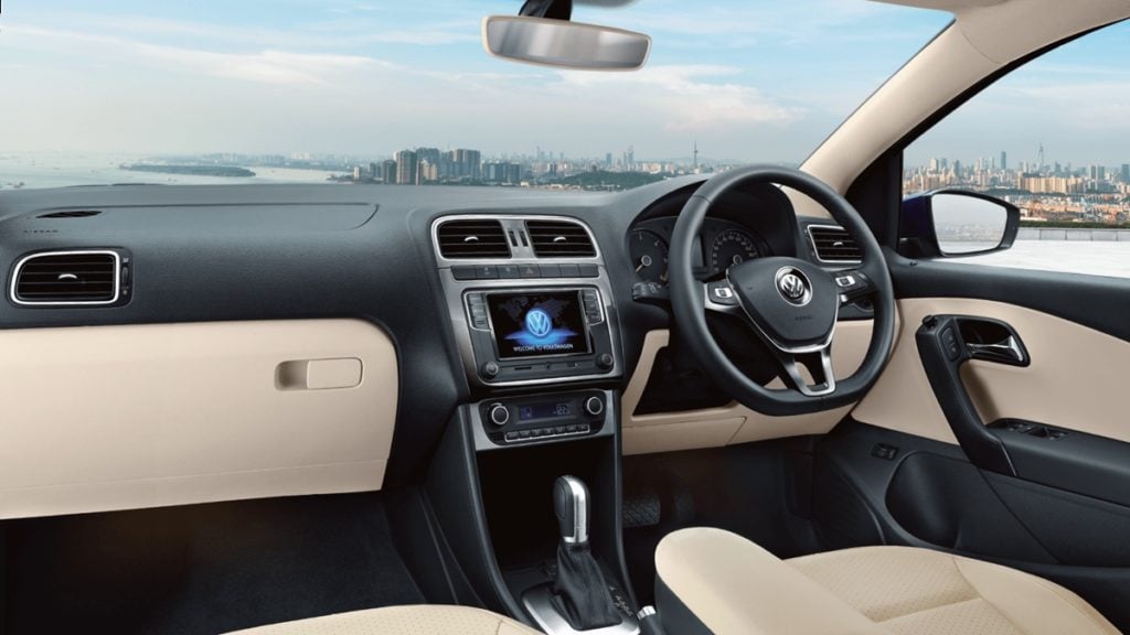 The interiors remain completely unchanged in the Vento facelift