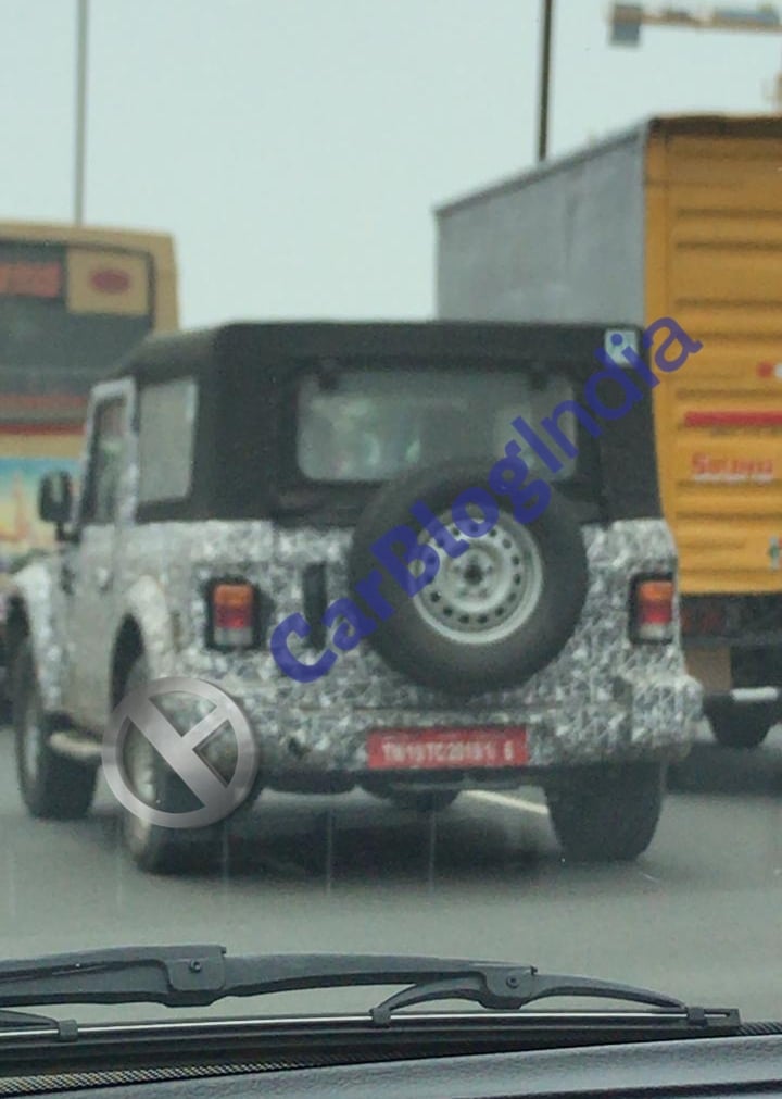 Next-Gen Mahindra Thar spotted testing in Chennai