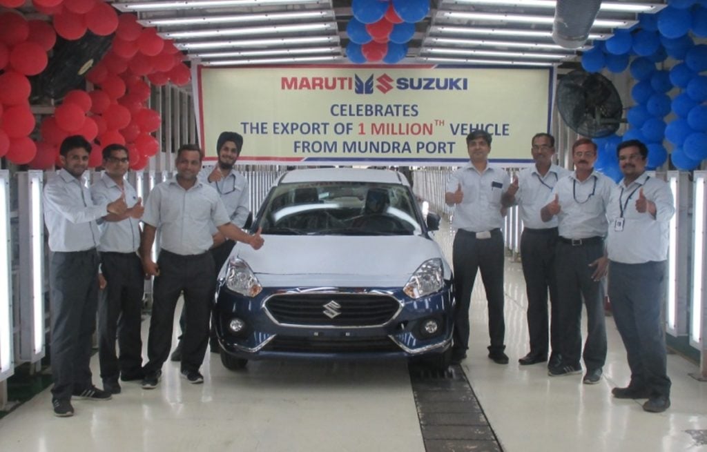 Maruti Suzuki Exports One Millionth Car from Mundra Port in Gujarat