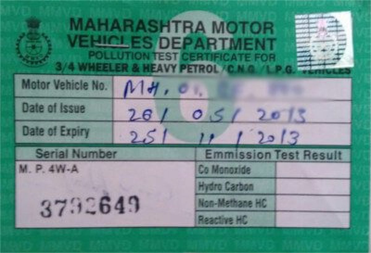 What Is The Amount For PUC Challan 