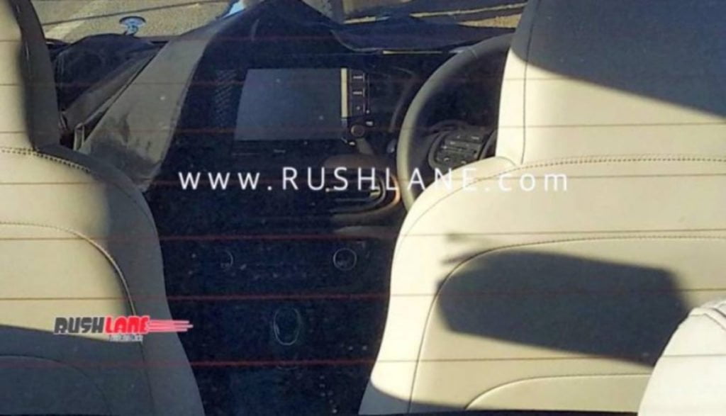 Interior spy shot of the next-gen Hyundai Xcent