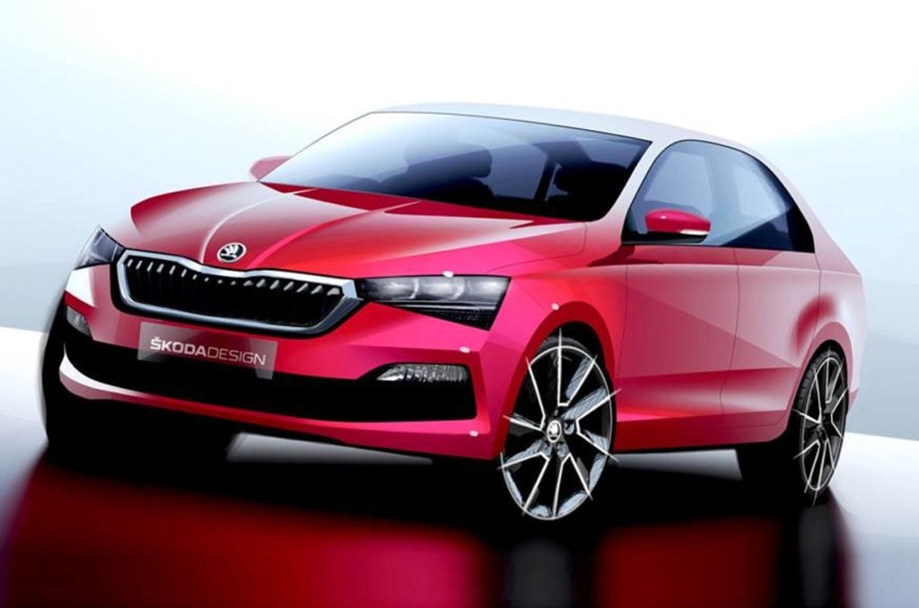 Skoda has released the first sketch of the 2020 Rapid