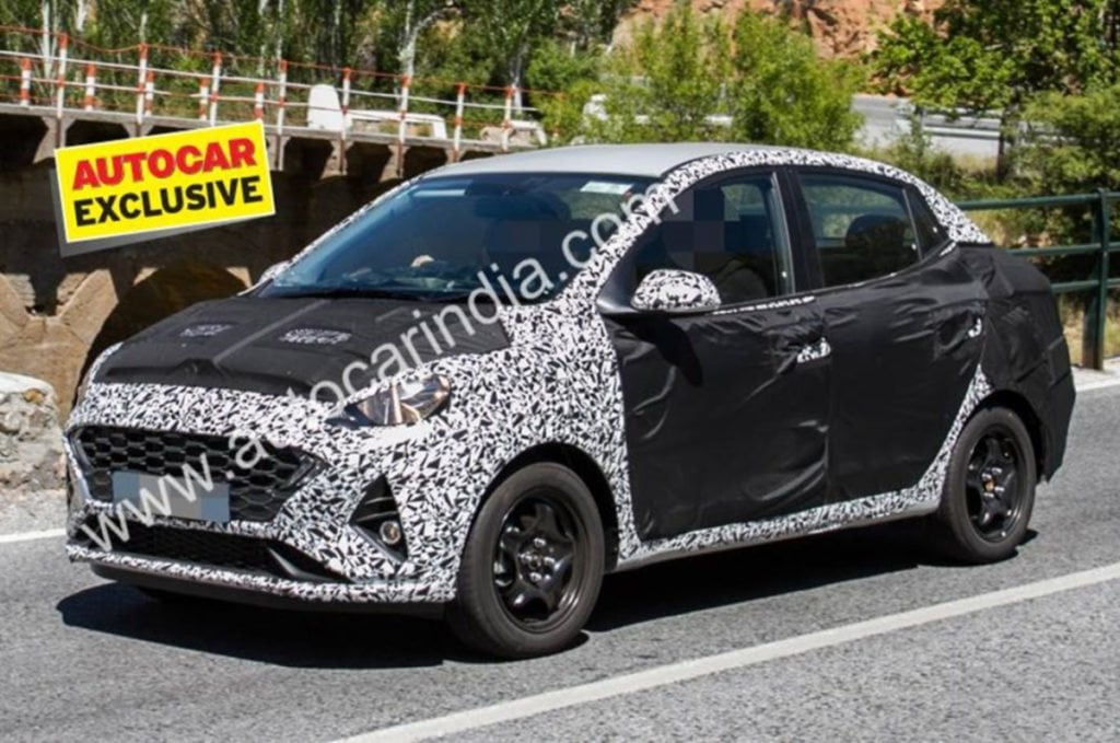 Hyundai Aura spy shot seen earlier