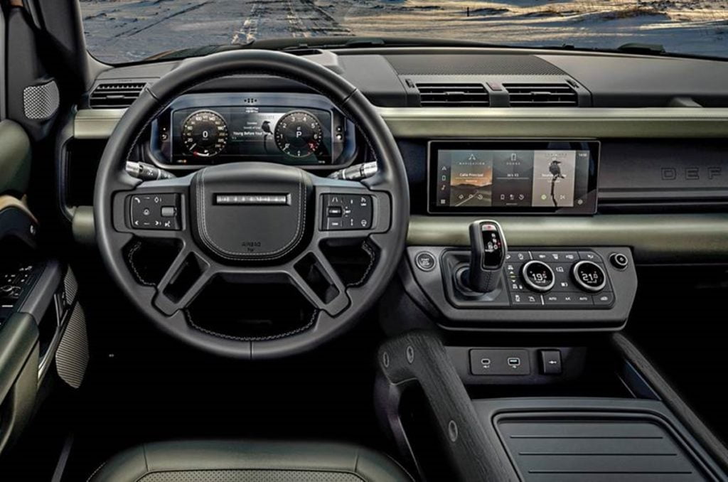 The new-gen Defender comes with very modern interiors