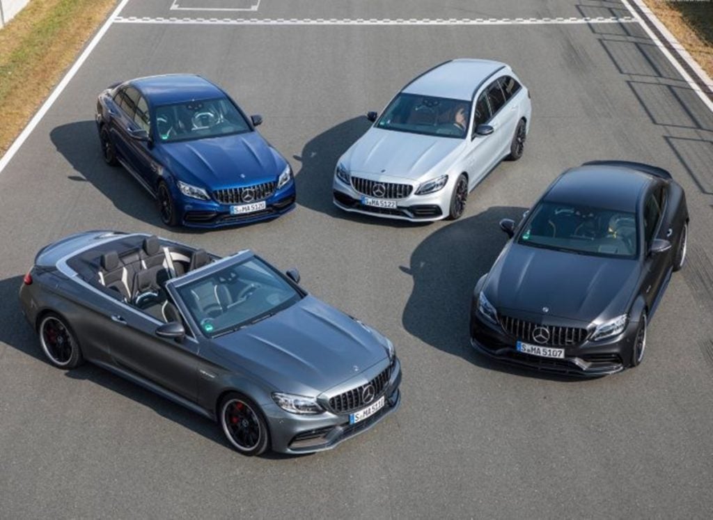 All the different body styles available with the current Mercedes C63 and C43