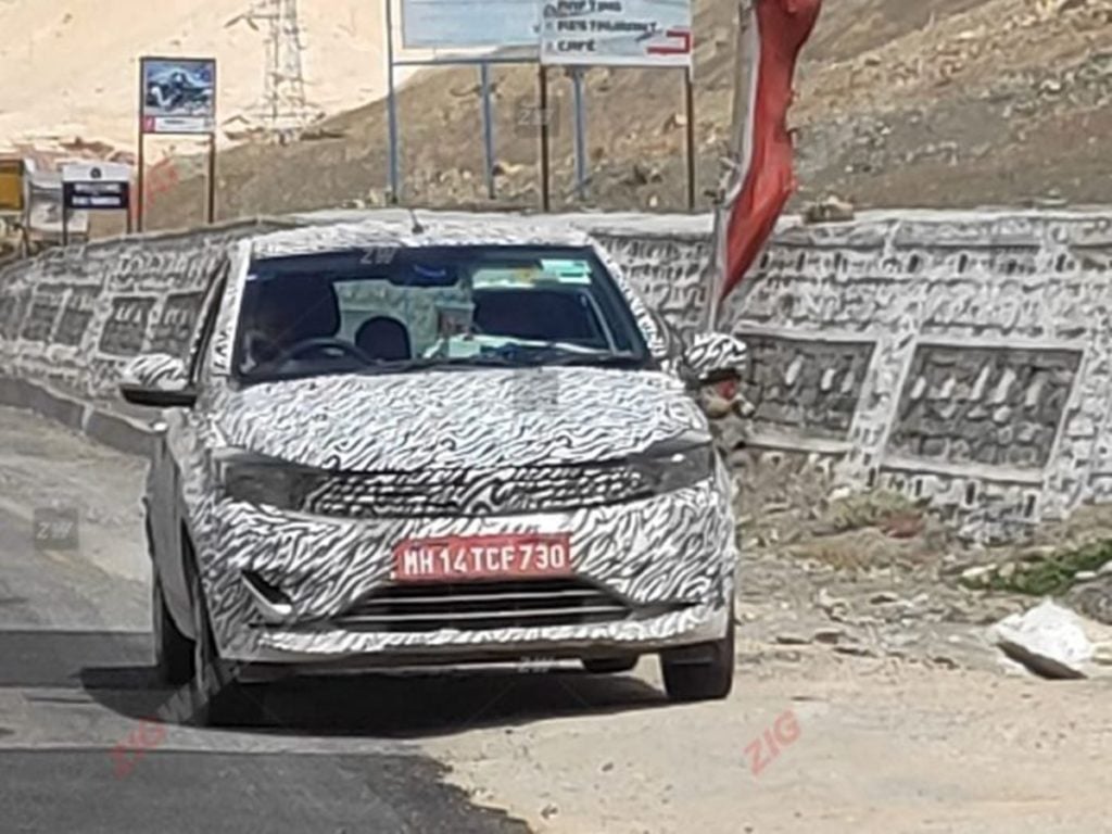 Face of the Tata Tiago facelift spotted for the first time