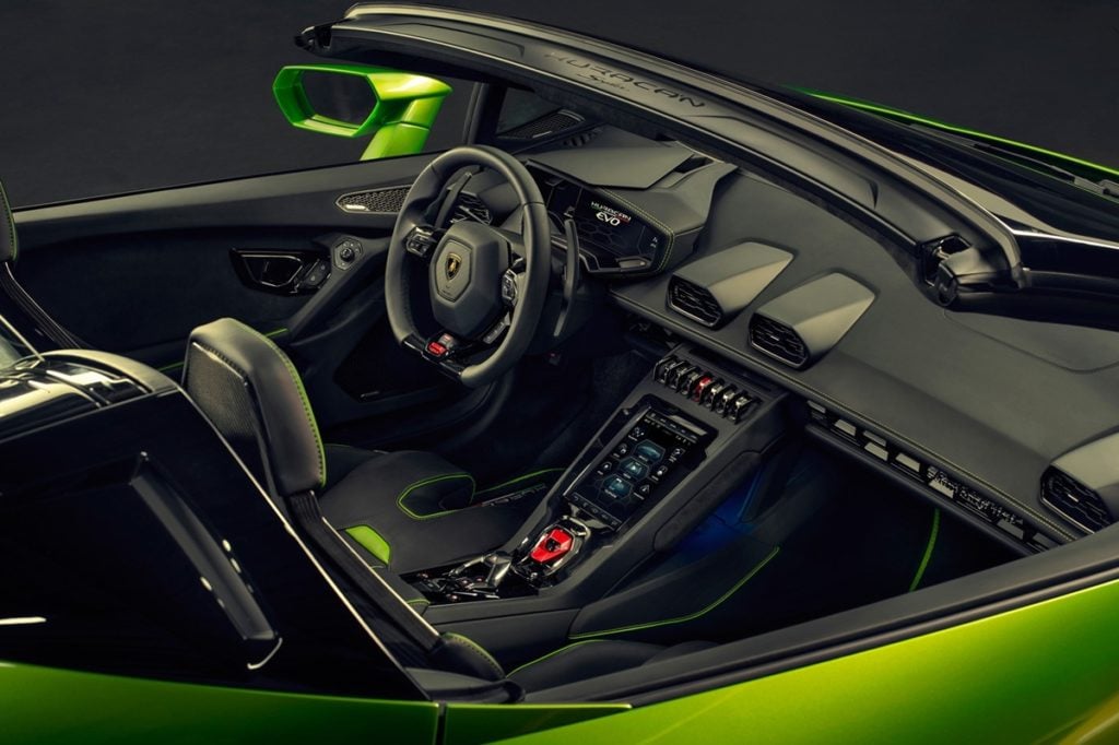 Lamborghini Huracan Evo Spyder interiors