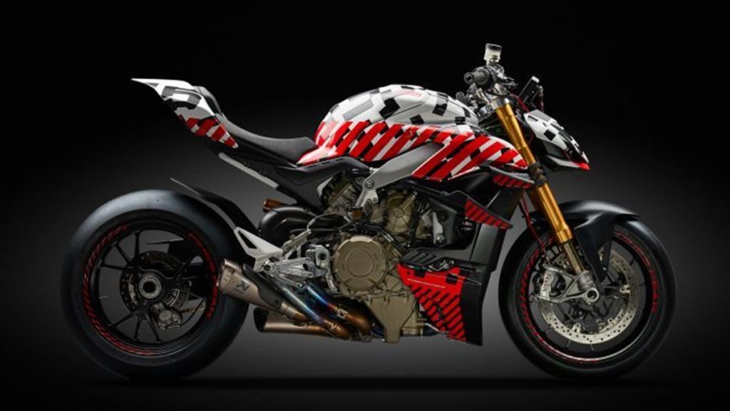 This is the Ducati Streetfighter V4 race prototype