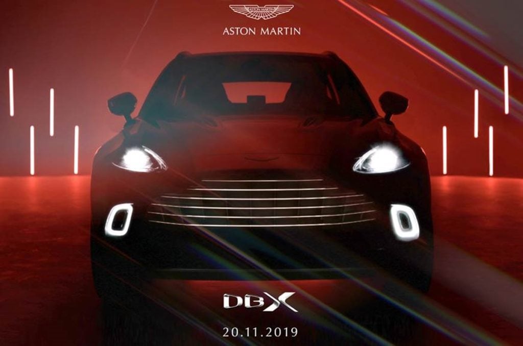 The Aston Martin DBX will see its global debut on November 20 in Beijing, China