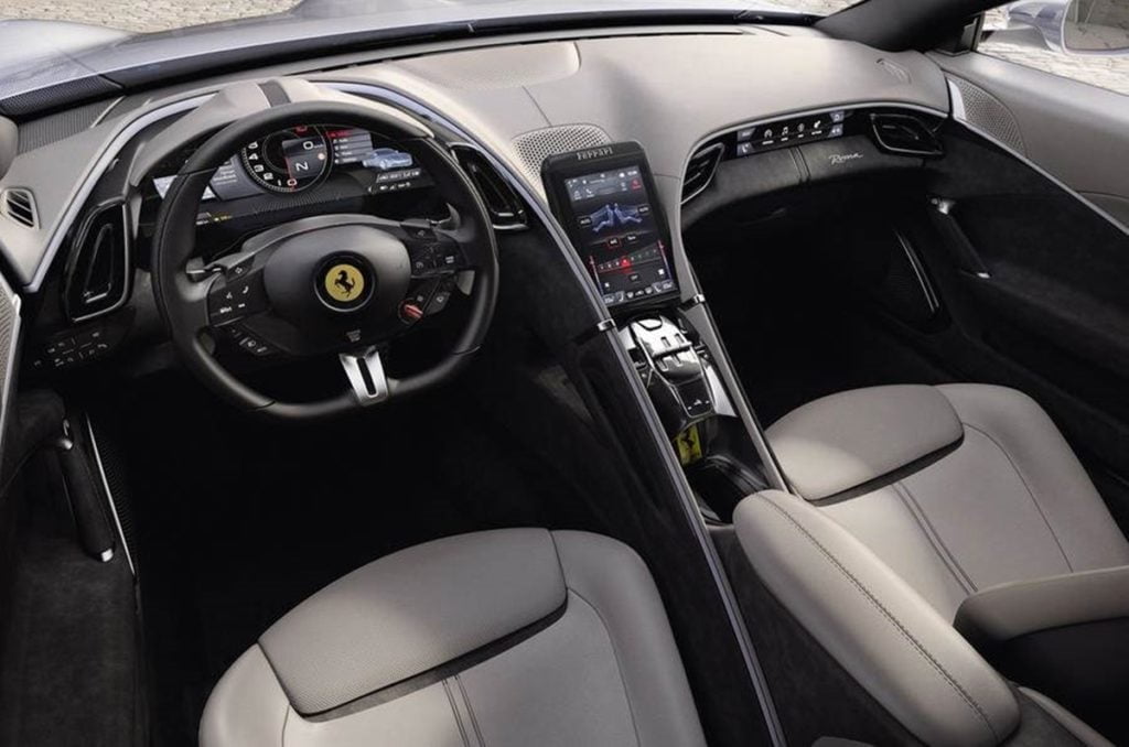 The Ferrari Roma features brand new interiors as well. 