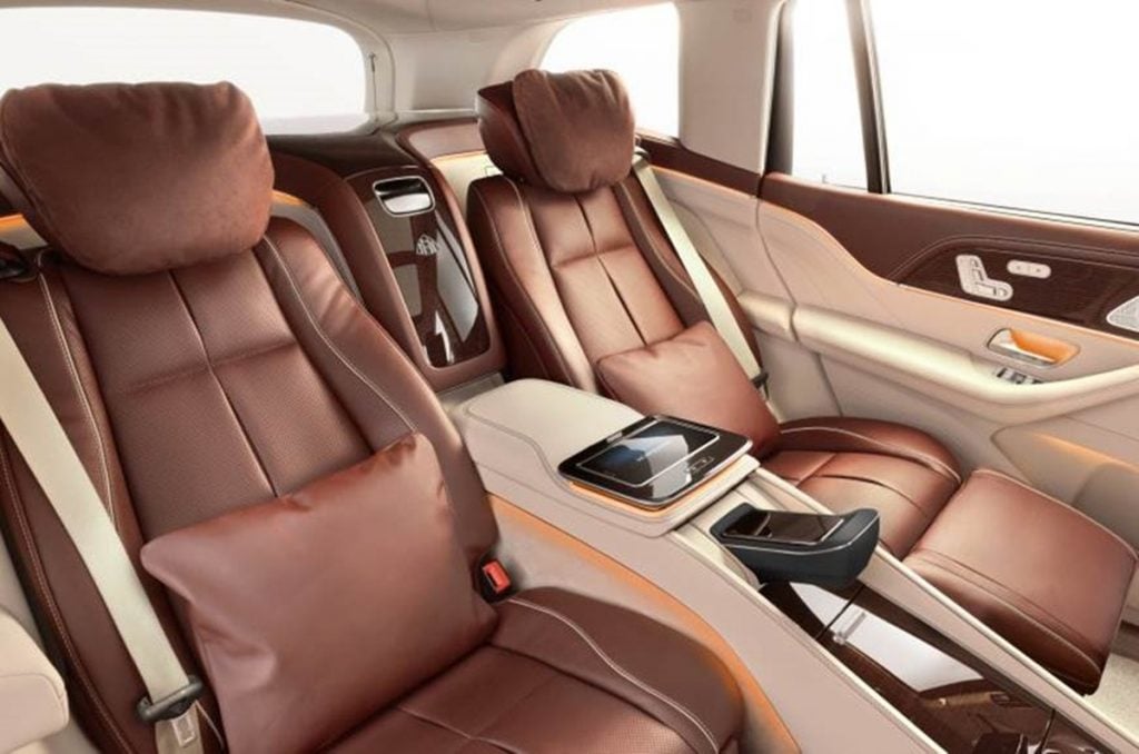 The real experience of a Maybach is however in the back seats and such is the passenger area of Maybach GLS. 