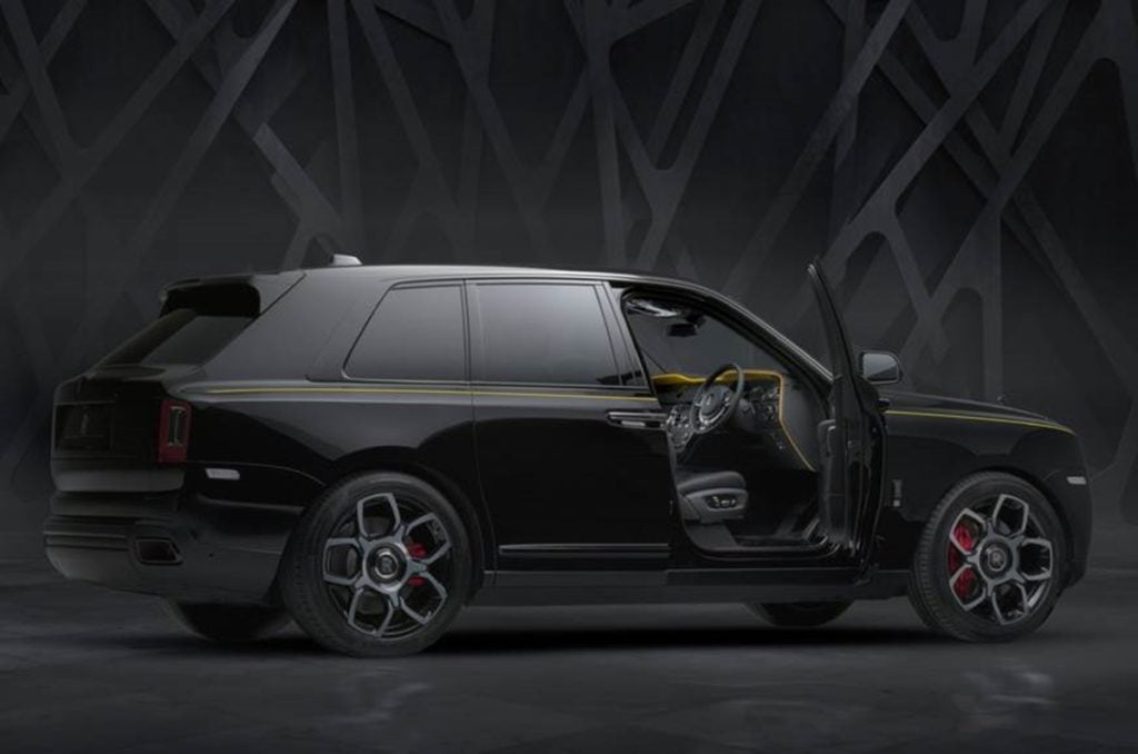 It comes draped in gloss black paint with detailings in yellow. 