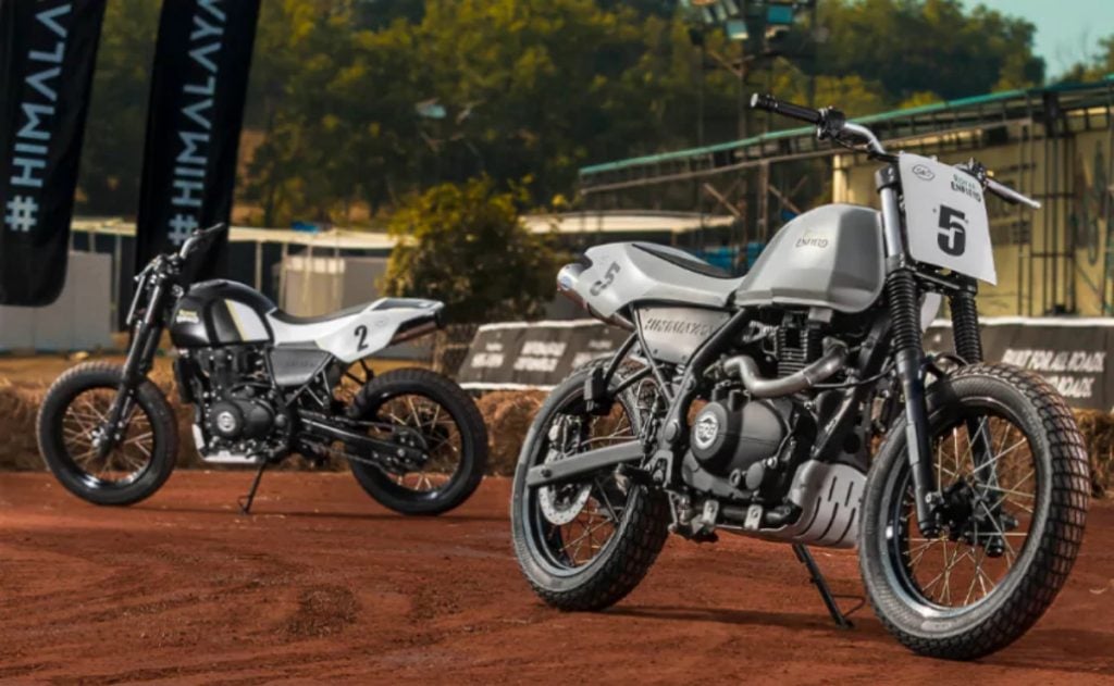 Royal Enfield unveils the Himalayan Flat Track Racer at the Rider Mania 2019. 