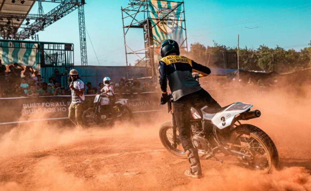 Royal Enfield Himalayan Flat Track Racer in Action. 