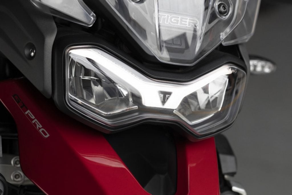 New LED headlights on the Tiger 900.