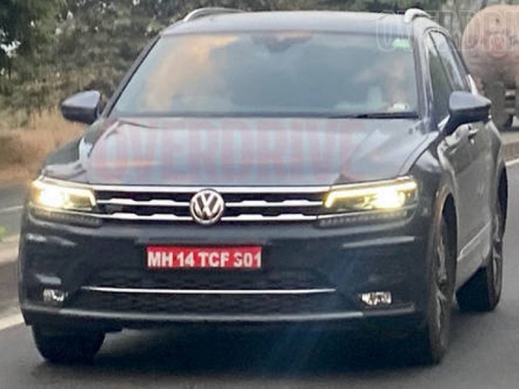 Volkswagen Tiguan AllSpace spied in India