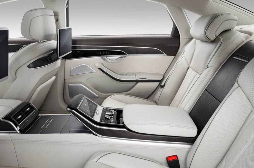 Forth-gen Audi A8 L rear passenger space