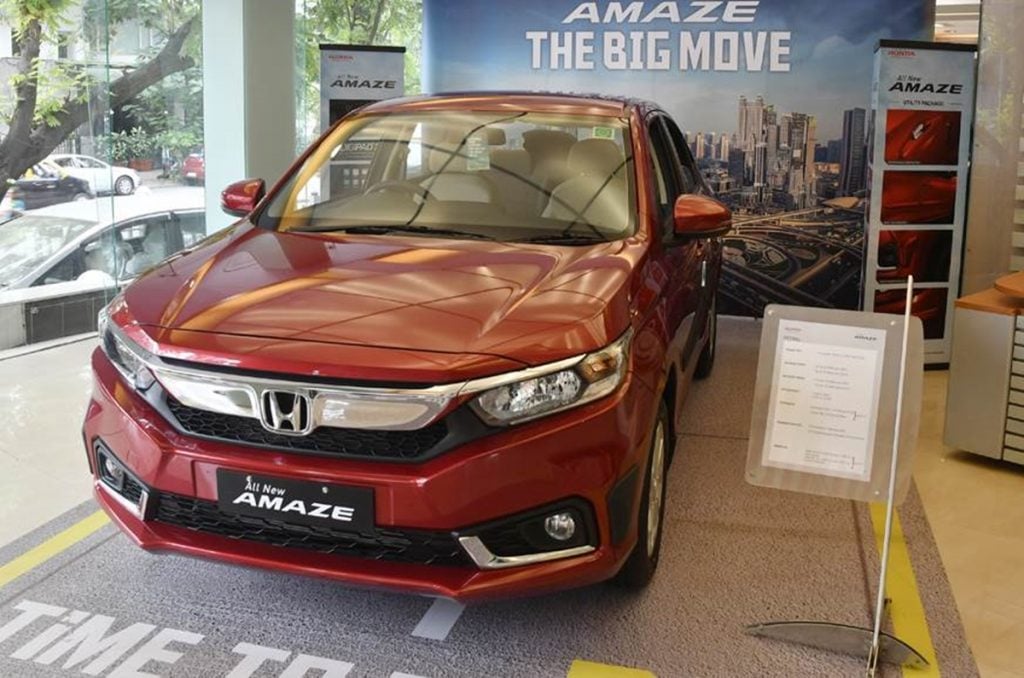 BS6 Honda Amaze launched; Price ranges from Rs 6.10-9.96 lakhs