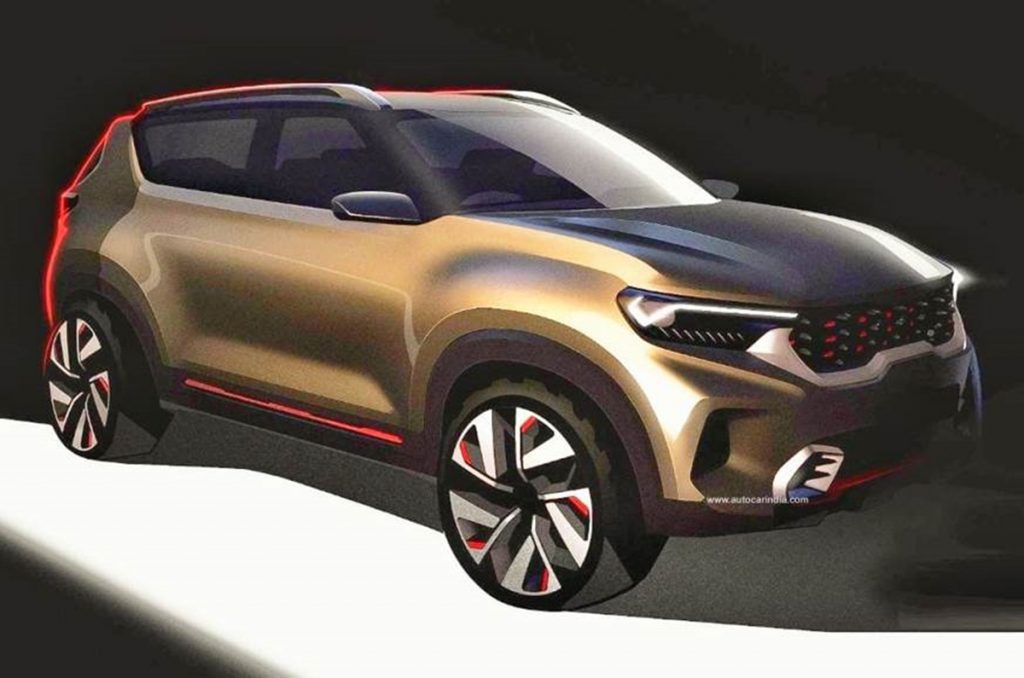 Kia QYI sub-compact SUV teased ahead of Auto Expo Debut