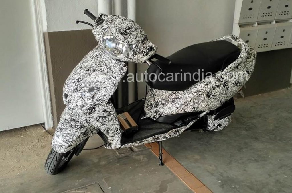 TVS electric scooter spied earlier