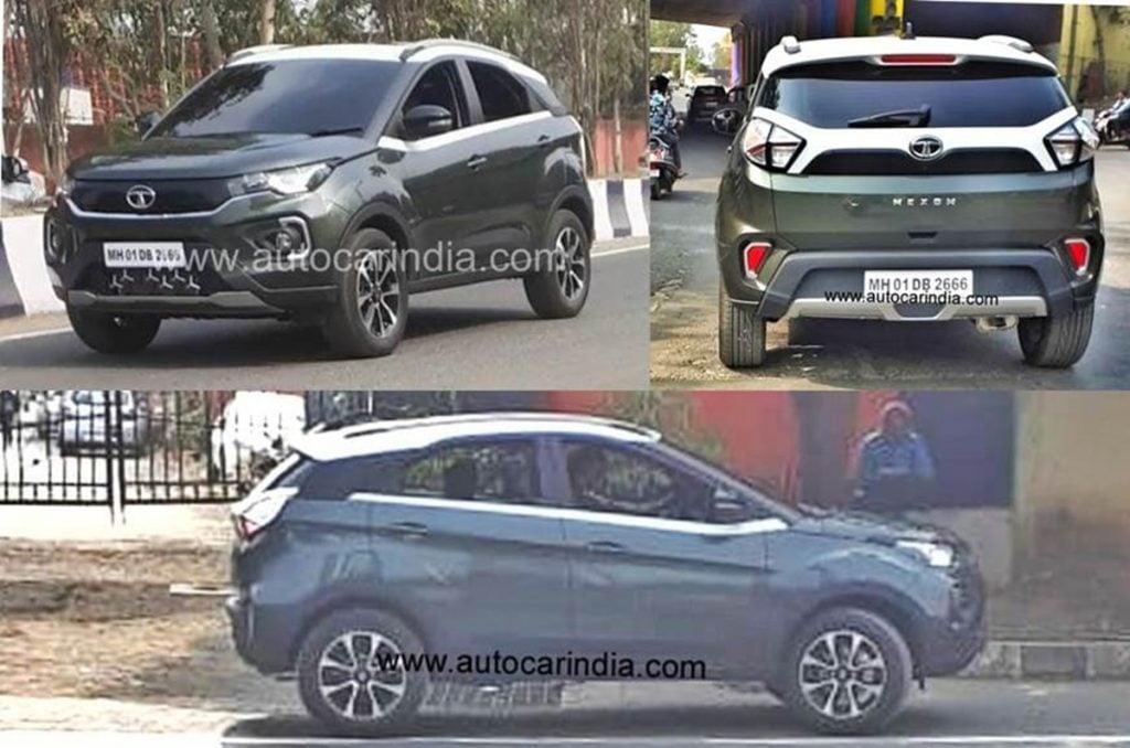 These are the latest images of an undisguised Tata Nexon facelift