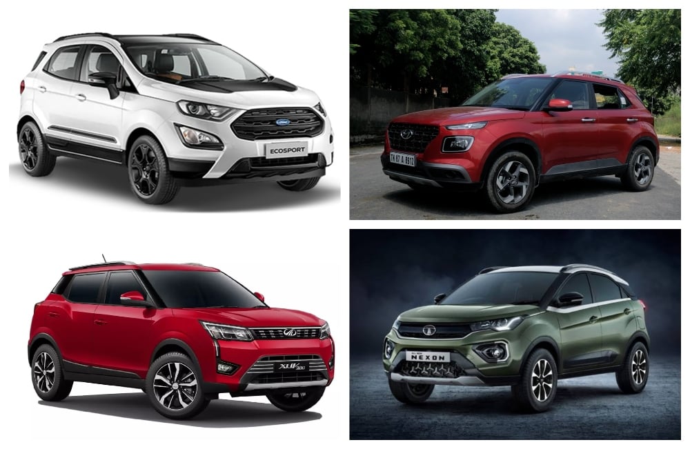 BS6 Venue Vs Nexon Vs XUV300 Vs EcoSport Price (1)