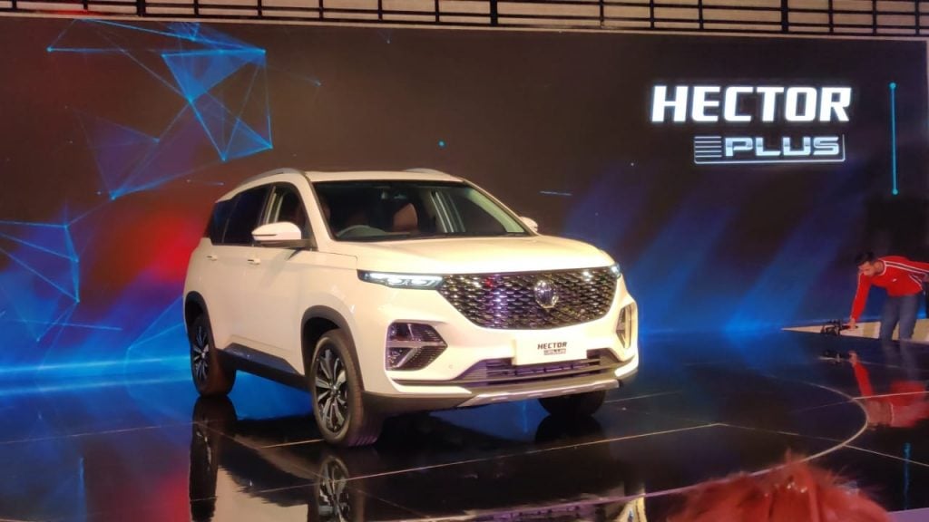 MG Motor unveils the Hector Plus at 2020 Auto Expo; Its a six-seater variant of the Hector