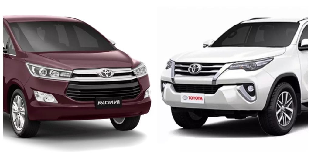 Toyota Innova Crsyta and Fortuner are best-selling vehicles of their segment. 