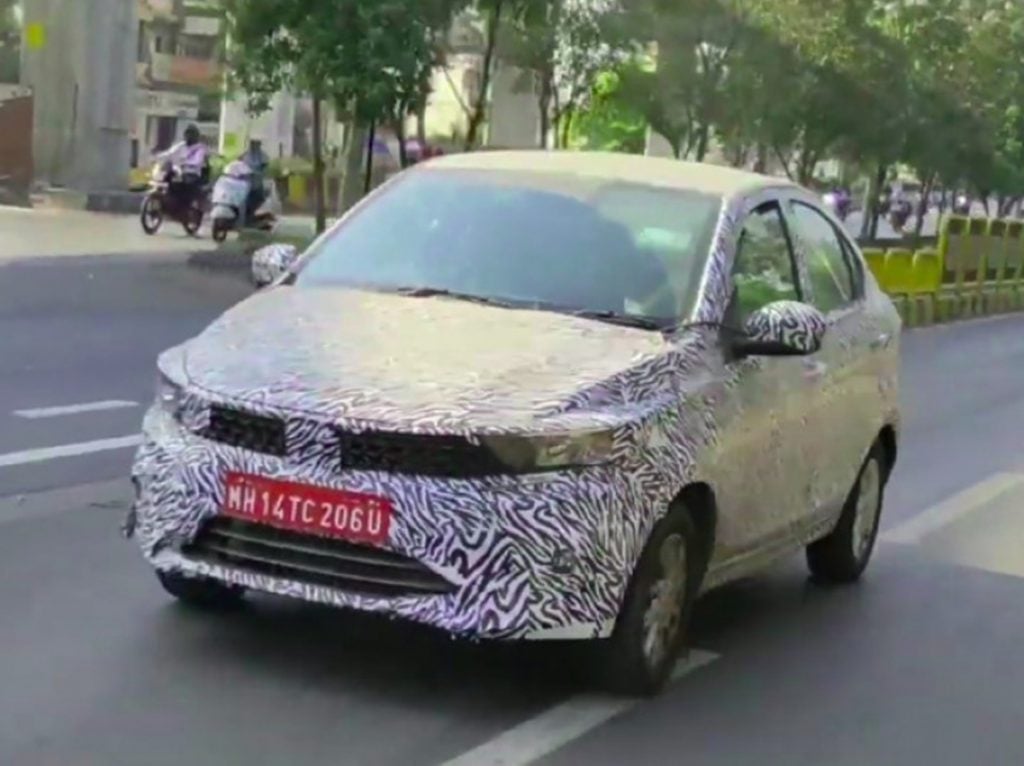 Tata Tigor EV facelift spotted testing for the first time