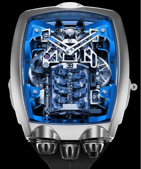 La montre Jacob & Co Bugatti Chiron Tourbillon coûte 280,00 $ (crores de 2,12 roupies)