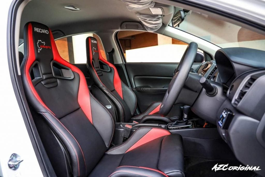 On the inside, the car comes fitted with Recaro Sports seats. 