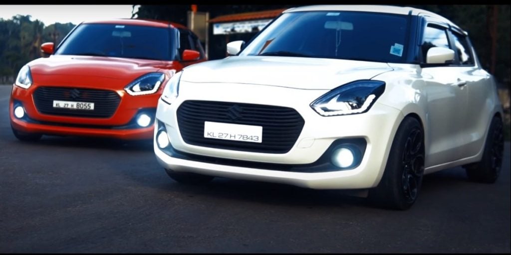 Voici une paire de Twins Maruti Suzuki Swift Twins modifiés avec beaucoup de goût