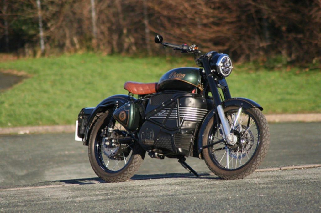 This is Photon - an electric Royal Enfield Classic 350 built by Electric Classic Cars from UK. 